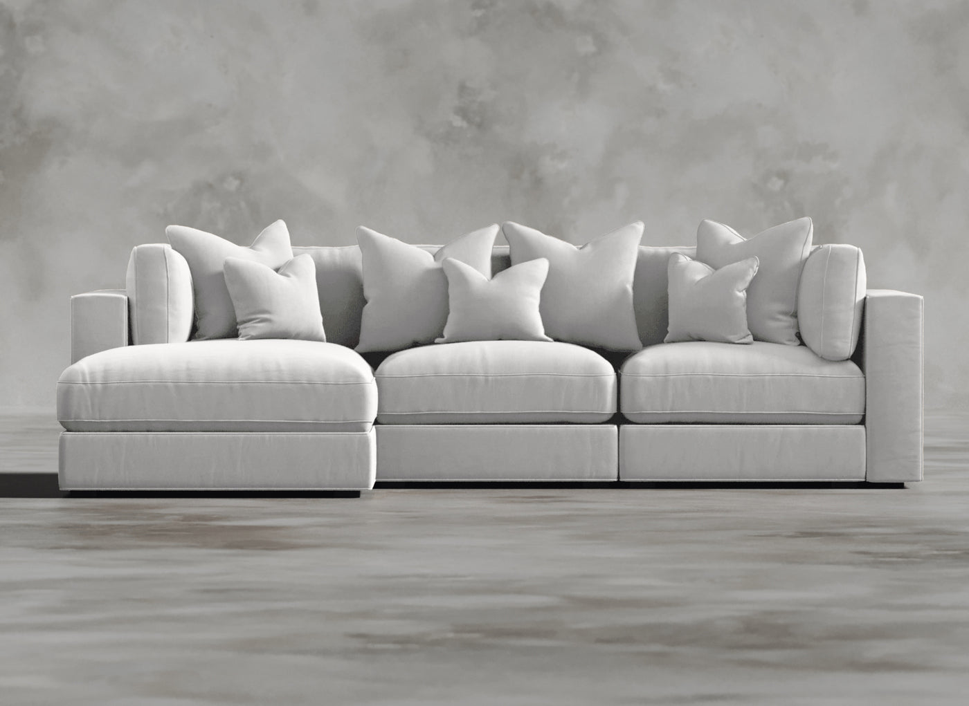 Opulent Modular Sofa I Cadaverous I White