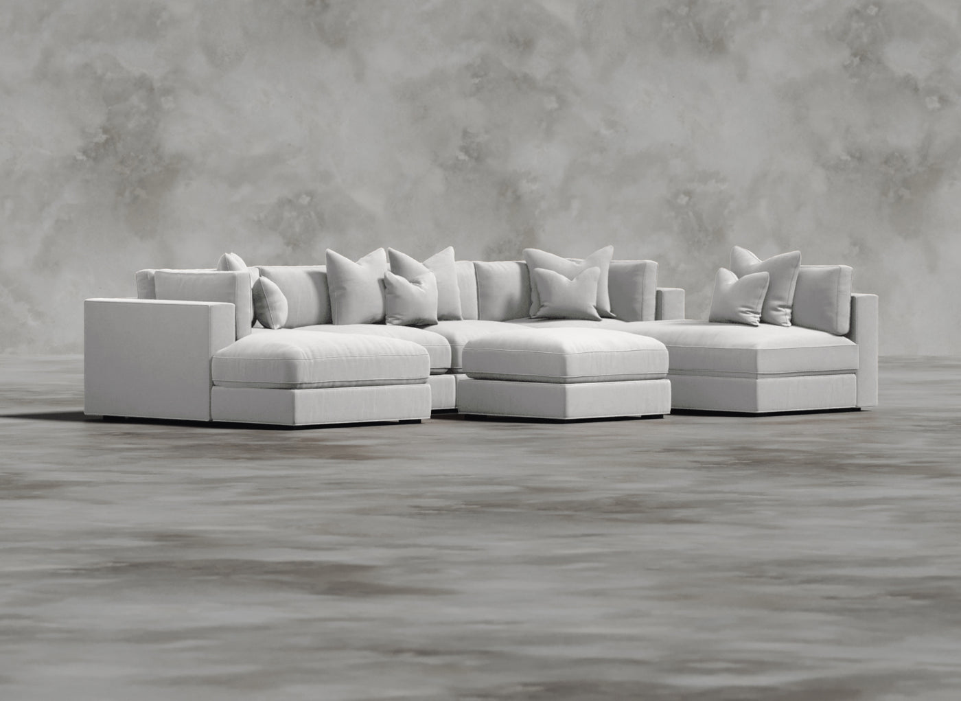 Opulent Modular Sofa I Cadaverous I White