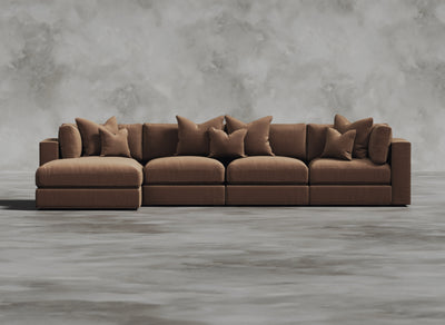 Opulent Modular Sofa I Pomelo I Rusty Orange