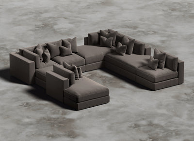 Opulent Modular Sofa I Chamois I Mink