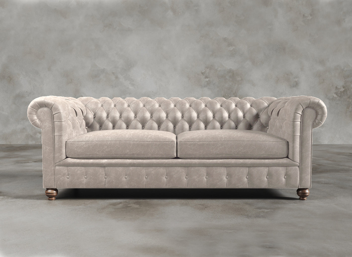 Chesterfield Sofa I Real Italian Leather I Essence I Cream