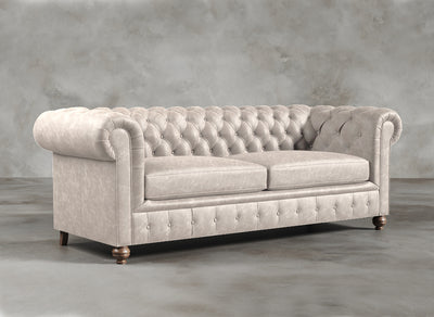 Chesterfield Sofa I Real Italian Leather I Essence I Cream